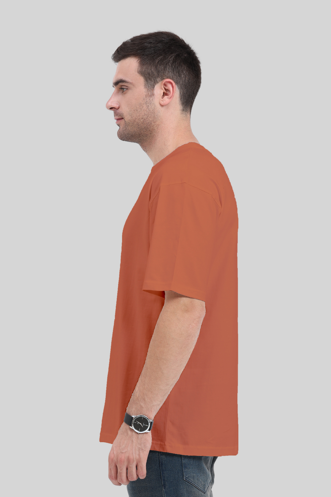 Coral Oversized T-Shirt For Men - WowWaves - 6
