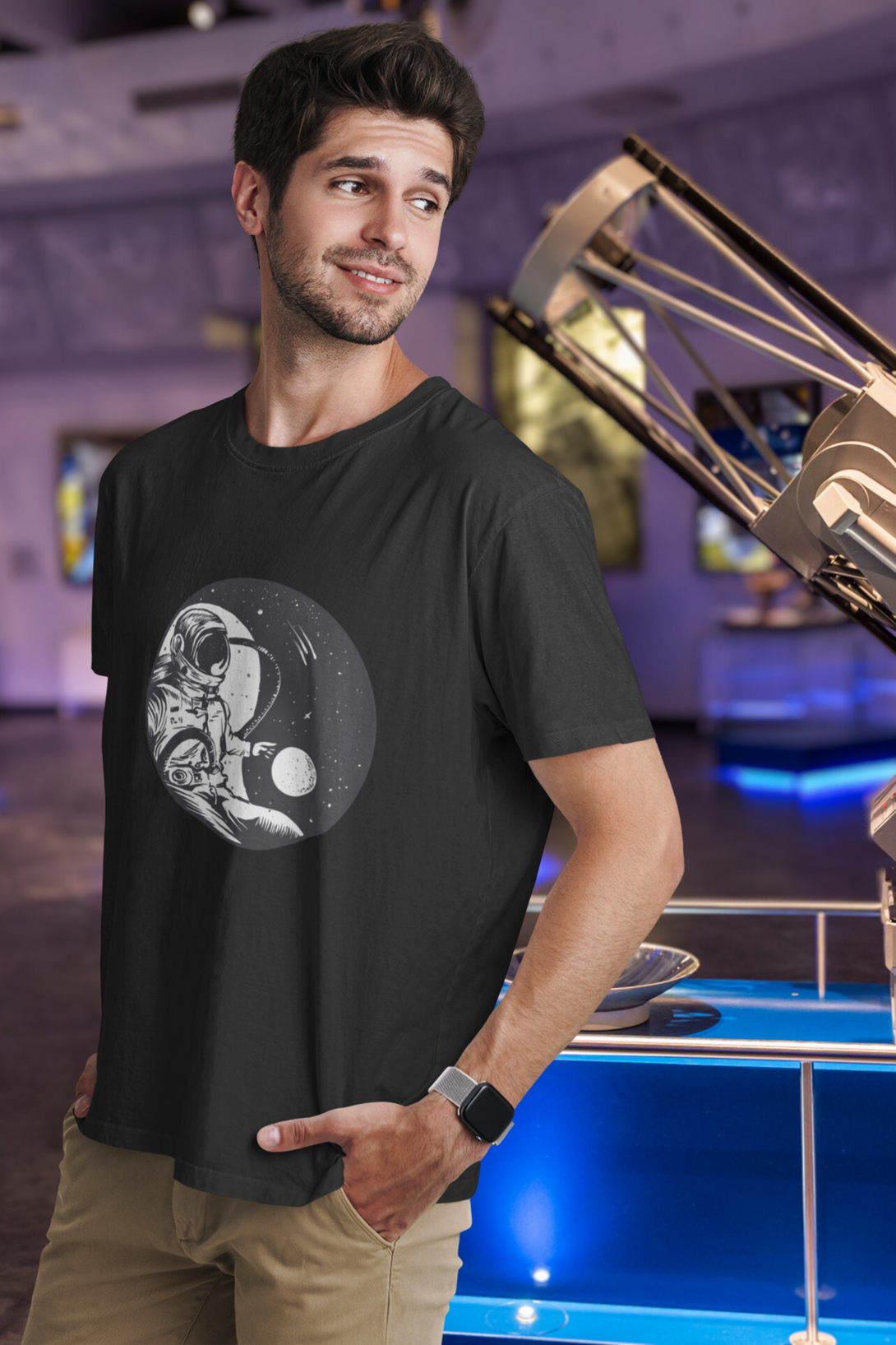 Cosmic Balance Printed T-Shirt For Men - WowWaves - 4