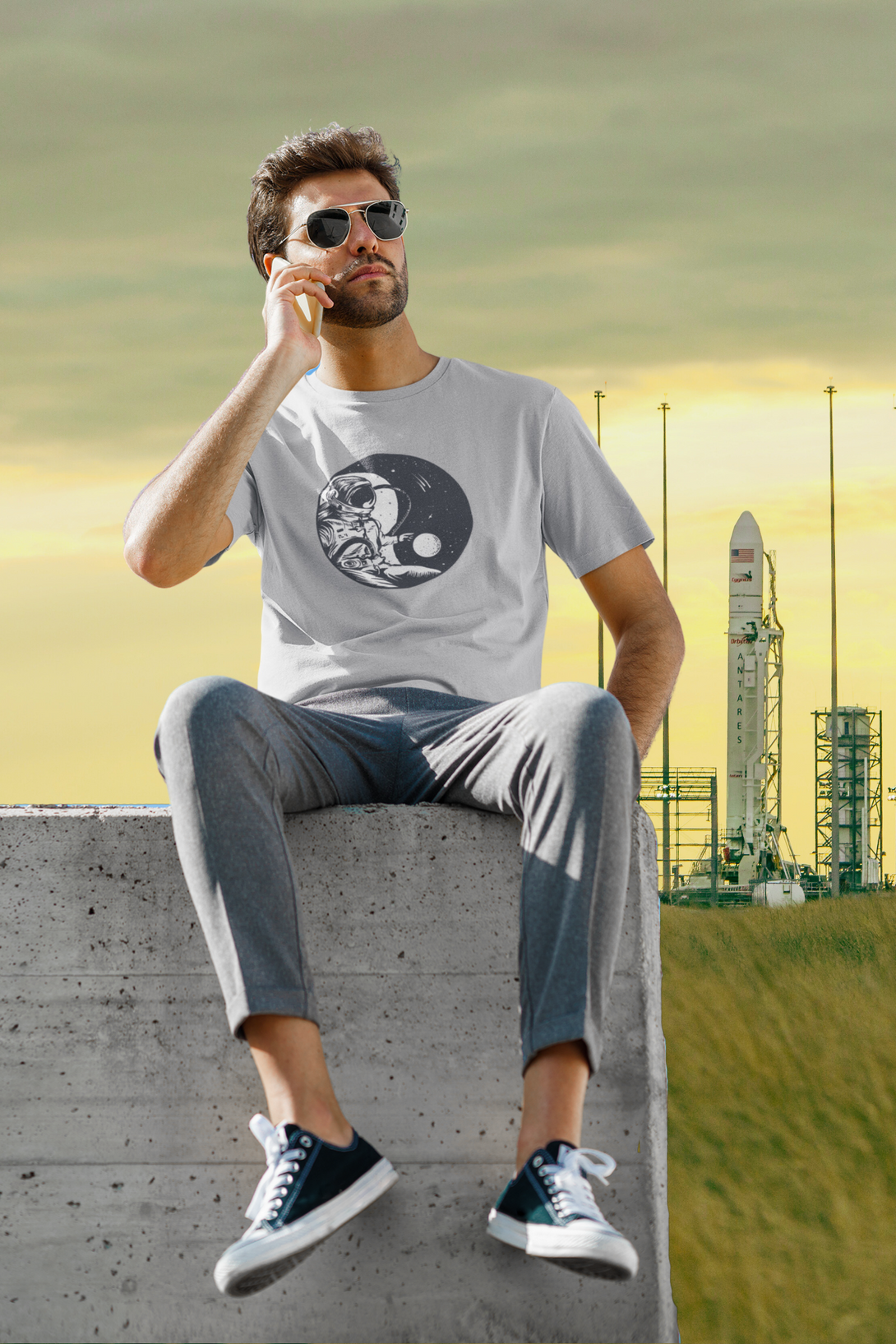 Cosmic Balance Printed T-Shirt For Men - WowWaves - 6