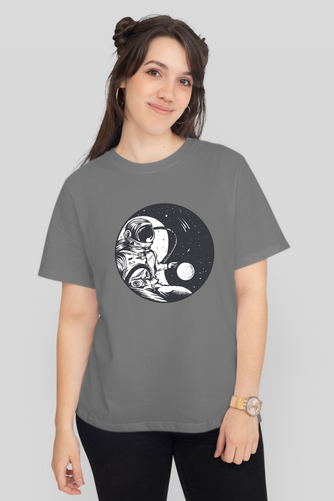 Cosmic Balance Printed T-Shirt For Women - WowWaves - 8