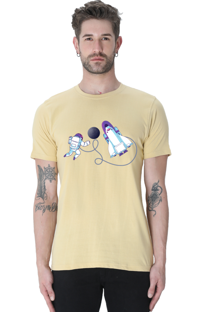 Cosmic Spacewalk Printed T-Shirt For Men - WowWaves - 11