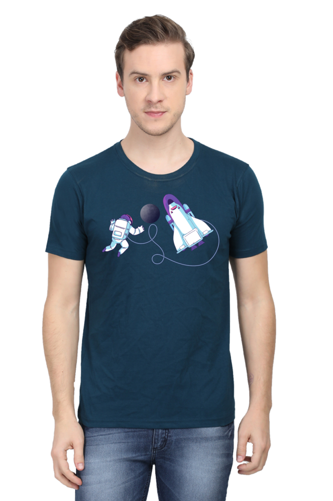 Cosmic Spacewalk Printed T-Shirt For Men - WowWaves - 8