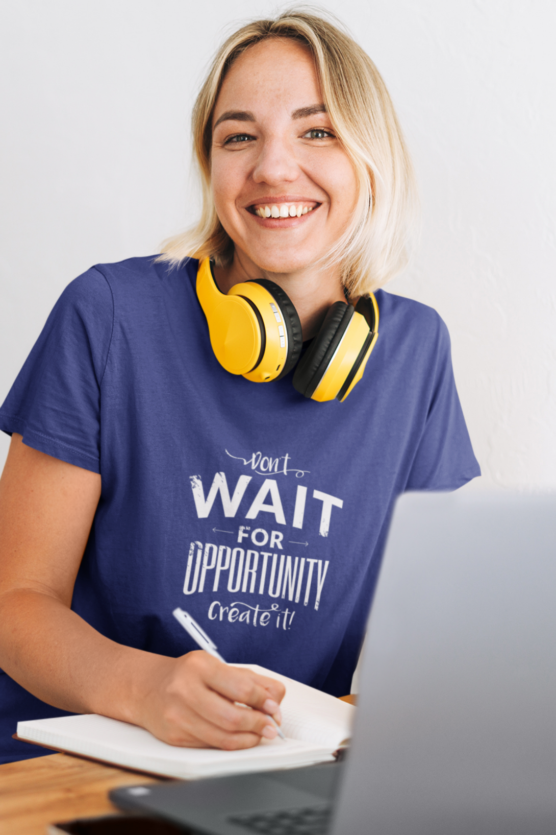 Create Opportunity Printed T-Shirt For Women - WowWaves - 3
