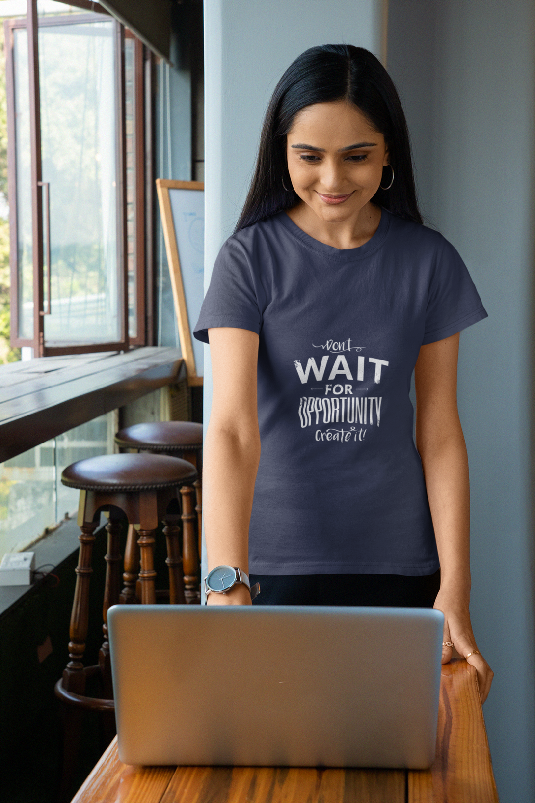 Create Opportunity Printed T-Shirt For Women - WowWaves