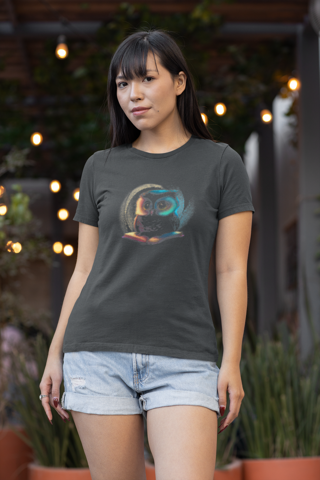 Cute Owl Printed T-Shirt For Women - WowWaves - 4