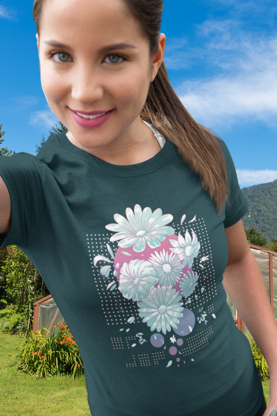 Daisy Delight Printed T-Shirt For Women - WowWaves - 10