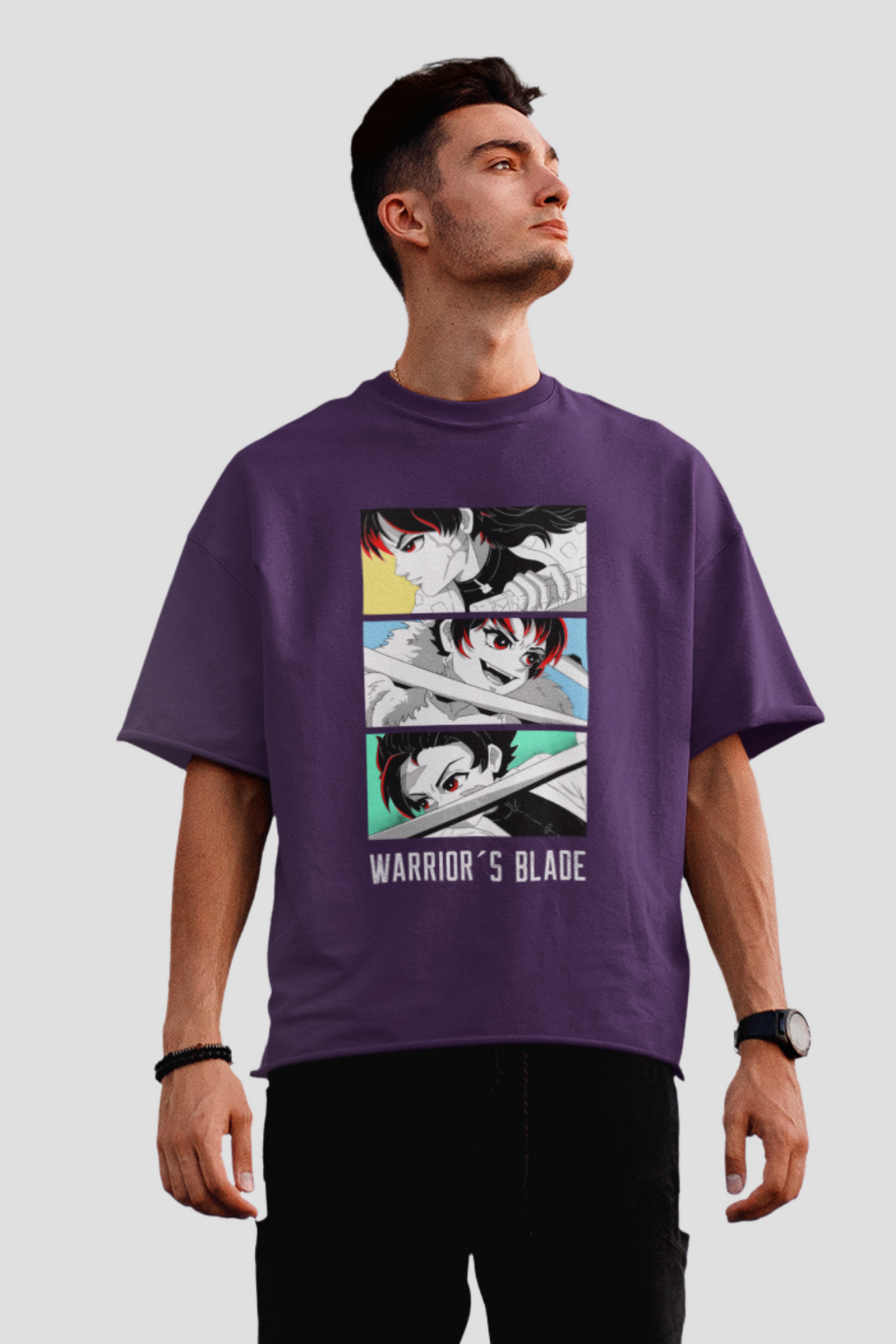 Anime Damon Slayor Printed Oversized T-Shirt For Men - WowWaves - 4