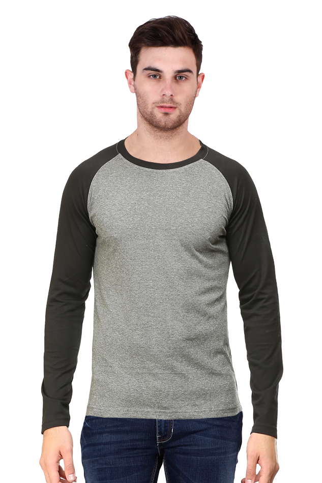 Dual Tone Raglan T Shirt For Men - WowWaves