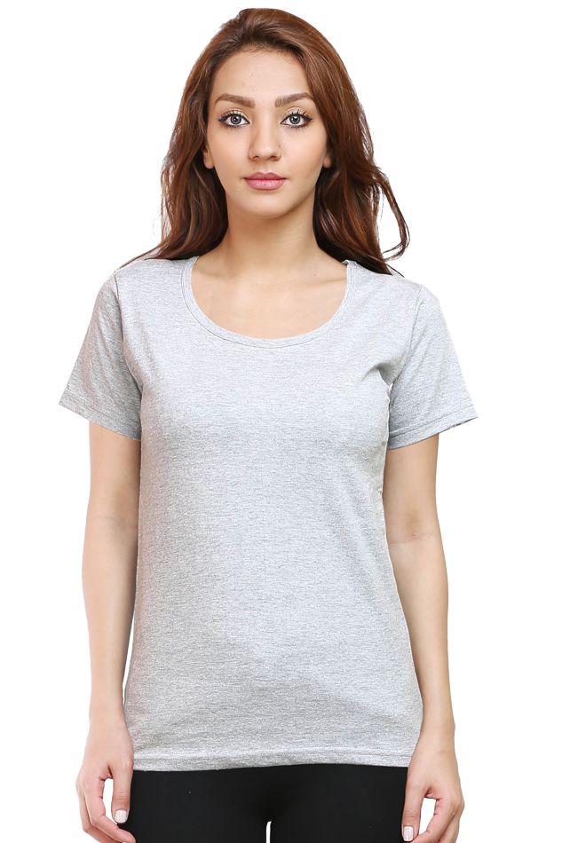 Earthy And Neutral Scoop Neck T Shirt For Women - WowWaves - 4