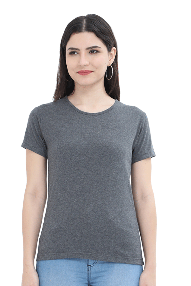 Earthy And Neutral Scoop Neck T Shirt For Women - WowWaves - 1