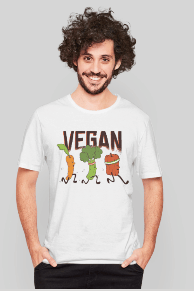 Vegan Runners Printed T-Shirt For Men - WowWaves - 6