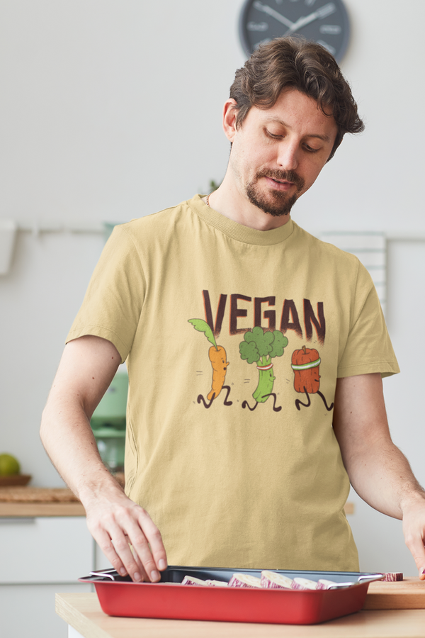 Vegan Runners Printed T-Shirt For Men - WowWaves
