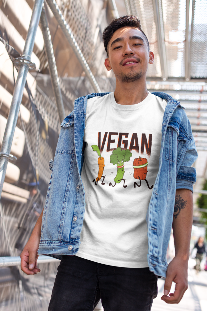 Vegan Runners Printed T-Shirt For Men - WowWaves - 9