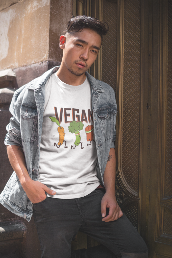 Vegan Runners Printed T-Shirt For Men - WowWaves - 10