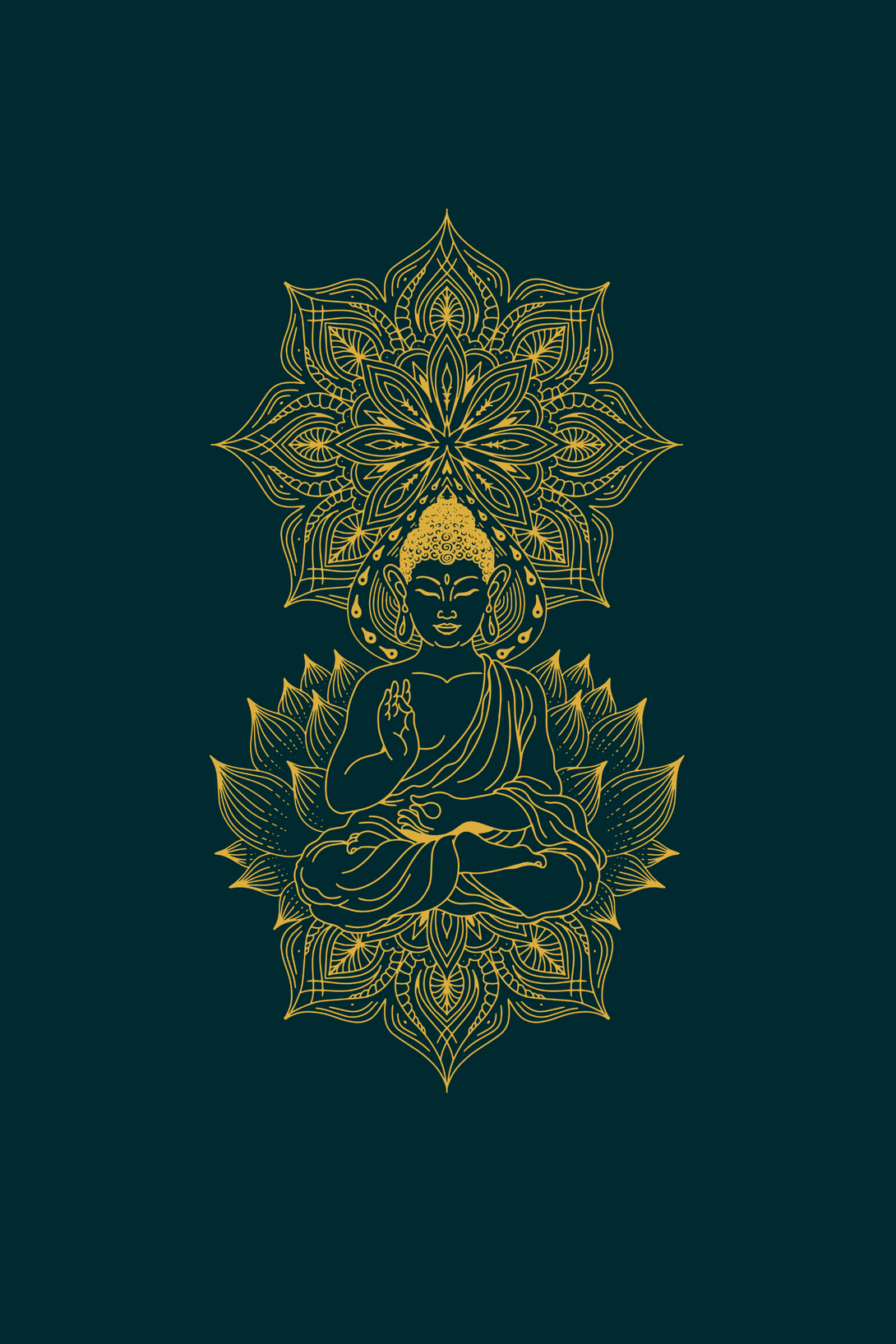 Enlightened Mandala Printed T-Shirt For Men - WowWaves - 1