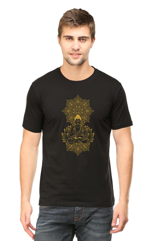 Enlightened Mandala Printed T-Shirt For Men - WowWaves - 8