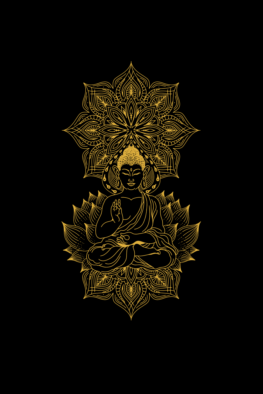 Enlightened Mandala Printed T-Shirt For Women - WowWaves - 1