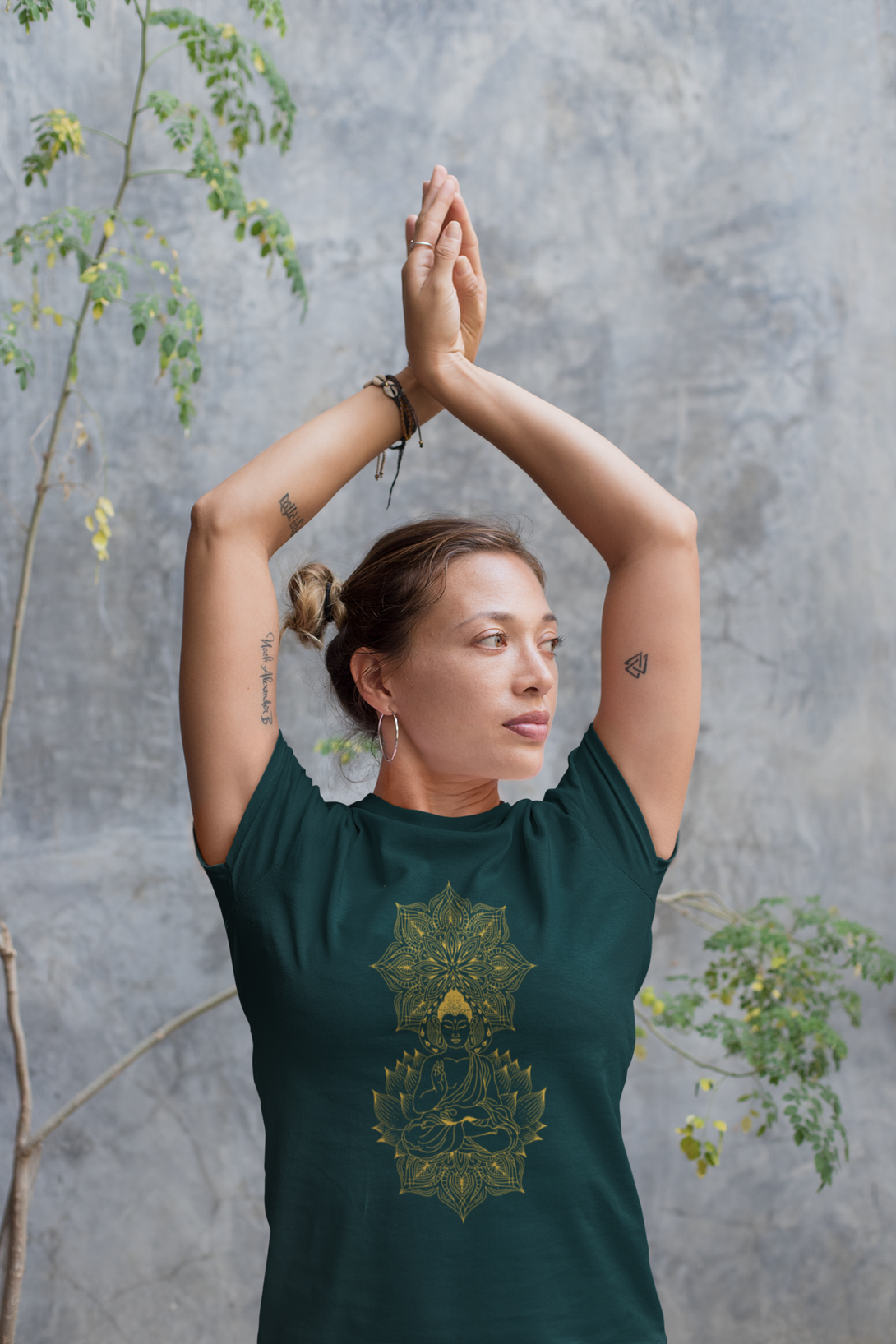 Enlightened Mandala Printed T-Shirt For Women - WowWaves - 2