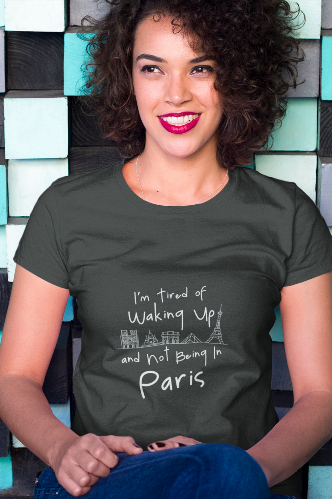 Paris Dreaming Printed T-Shirt For Women - WowWaves - 5