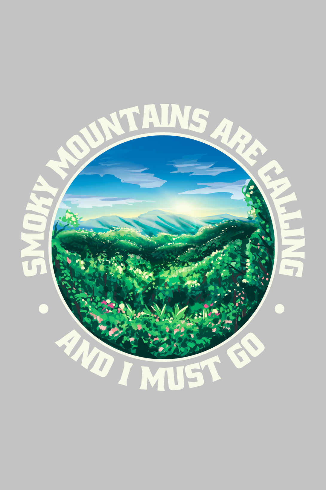 Smoky Mountains Are Calling Printed T-Shirt For Women - WowWaves - 1