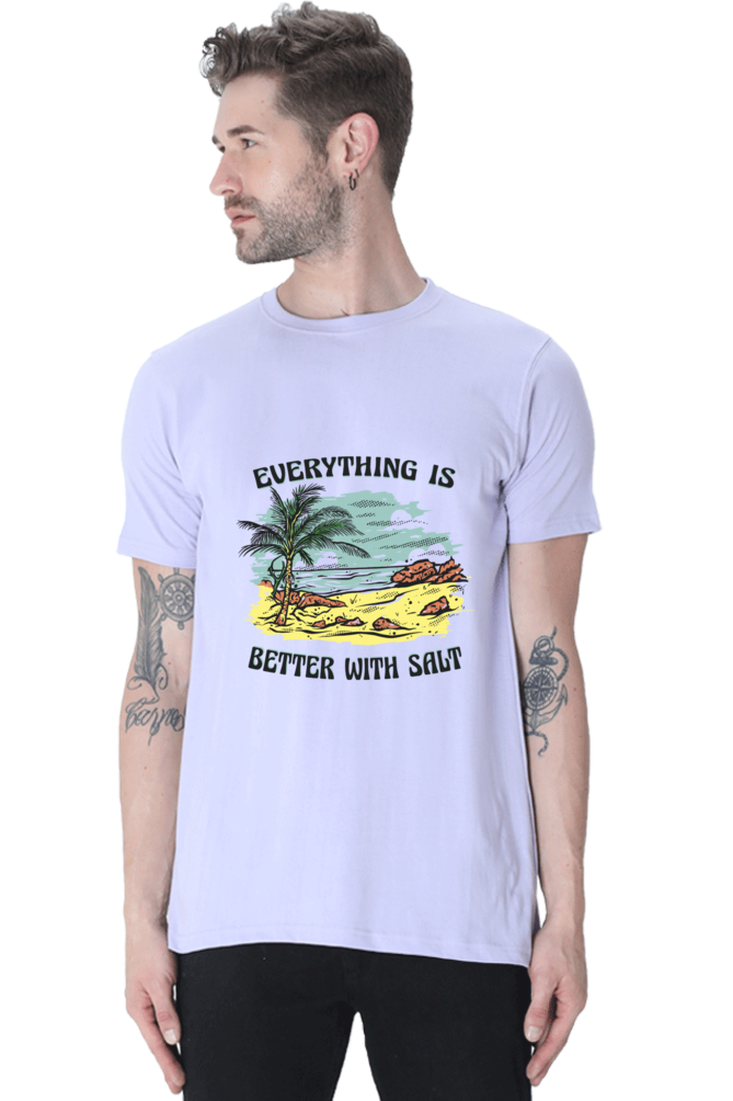 Everything Is Better With Salt Printed T-Shirt For Men - WowWaves - 10
