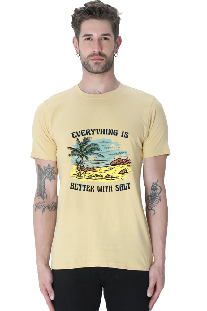 Everything Is Better With Salt Printed T-Shirt For Men - WowWaves - 9
