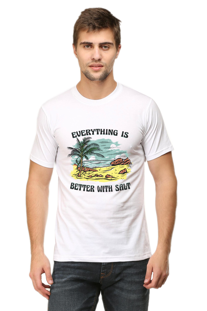 Everything Is Better With Salt Printed T-Shirt For Men - WowWaves - 7