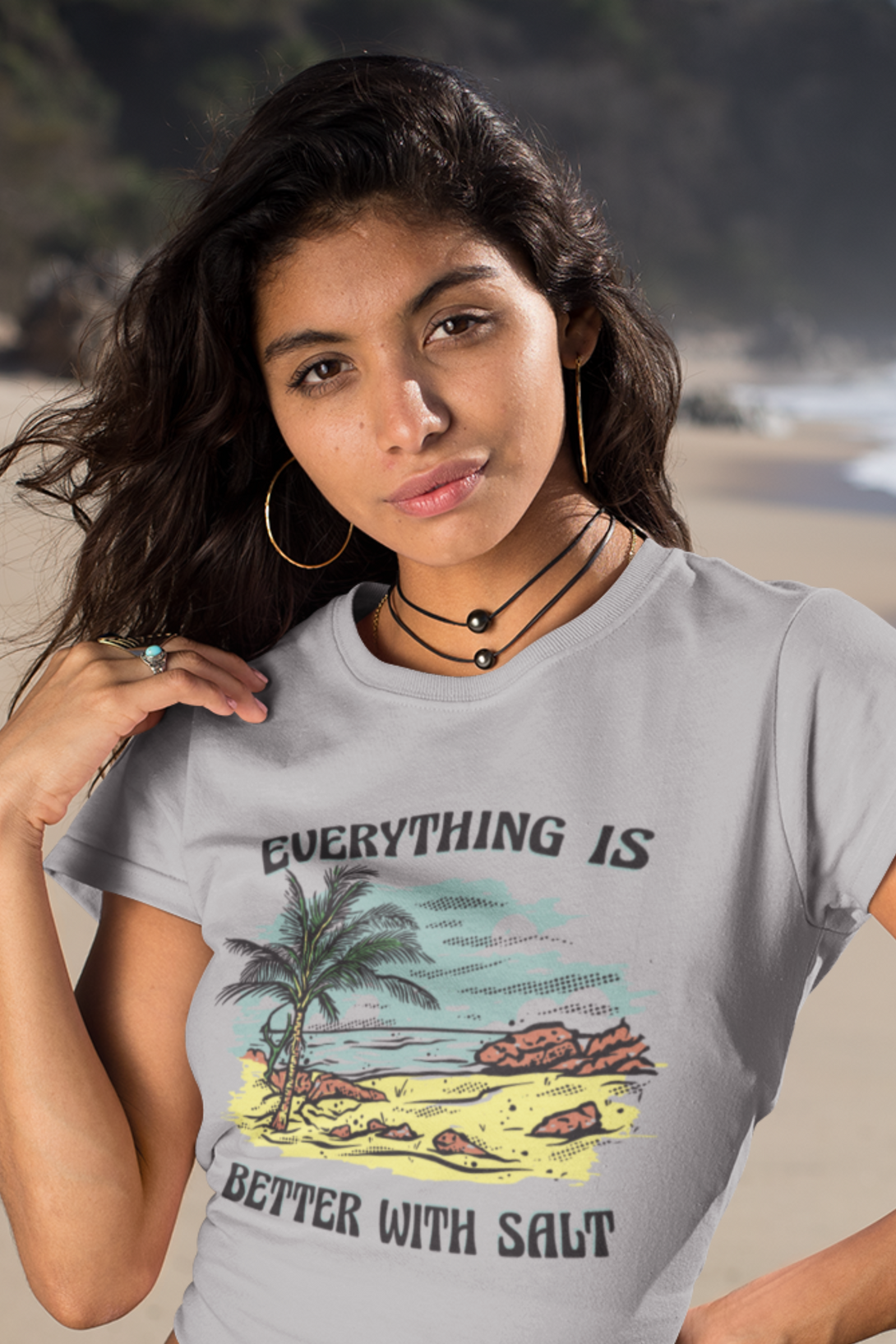 Everything Is Better With Salt Printed T-Shirt For Women - WowWaves - 6