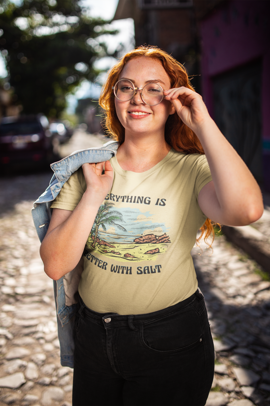 Everything Is Better With Salt Printed T-Shirt For Women - WowWaves - 9