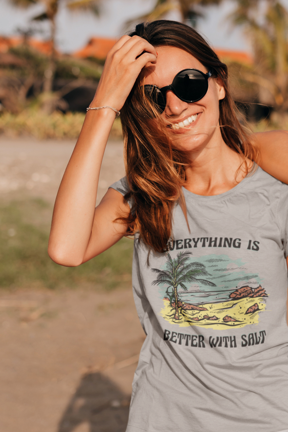 Everything Is Better With Salt Printed T-Shirt For Women - WowWaves - 2