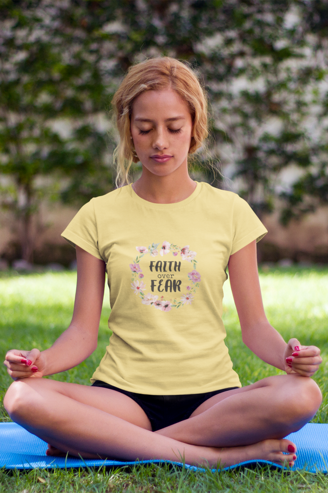 Faith Over Fear Printed T-Shirt For Women - WowWaves - 6
