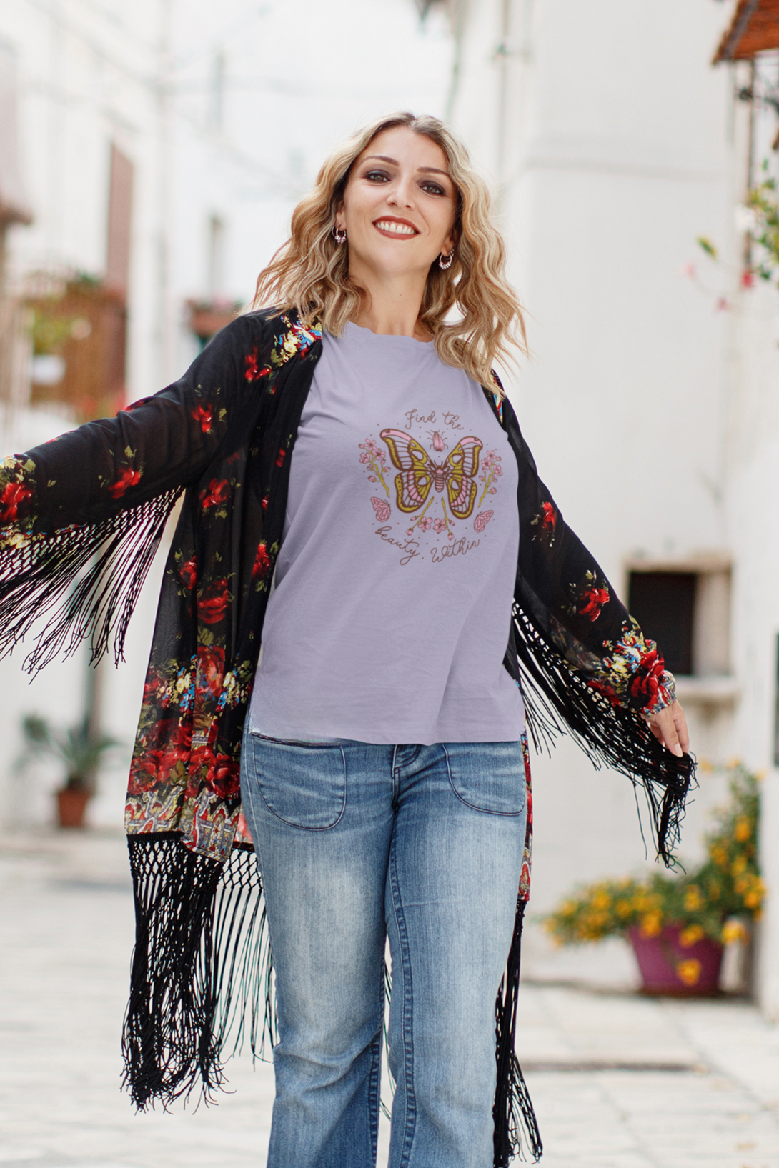 Find The Beauty Within Printed T-Shirt For Women - WowWaves - 2