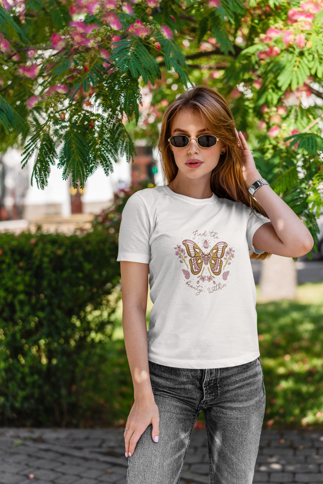Find The Beauty Within Printed T-Shirt For Women - WowWaves - 3