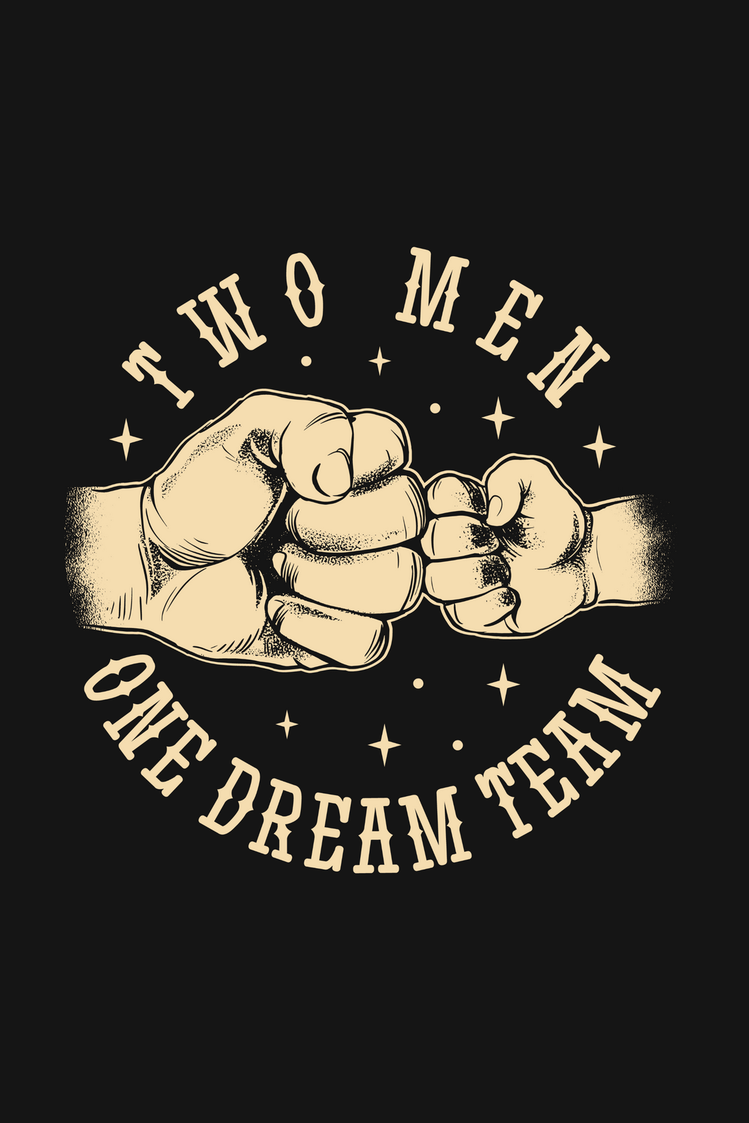 Fist Bump Printed T-Shirt For Men - WowWaves - 1