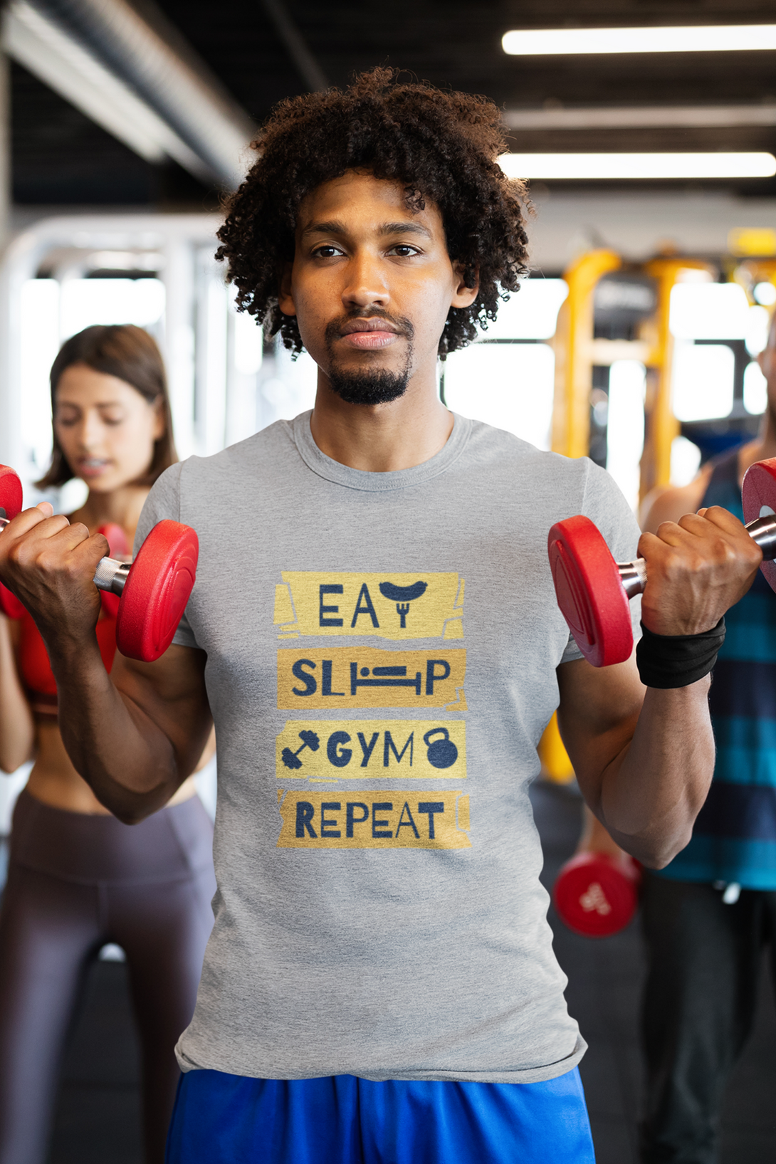Fitness Anthem Printed T-Shirt For Men - WowWaves - 3