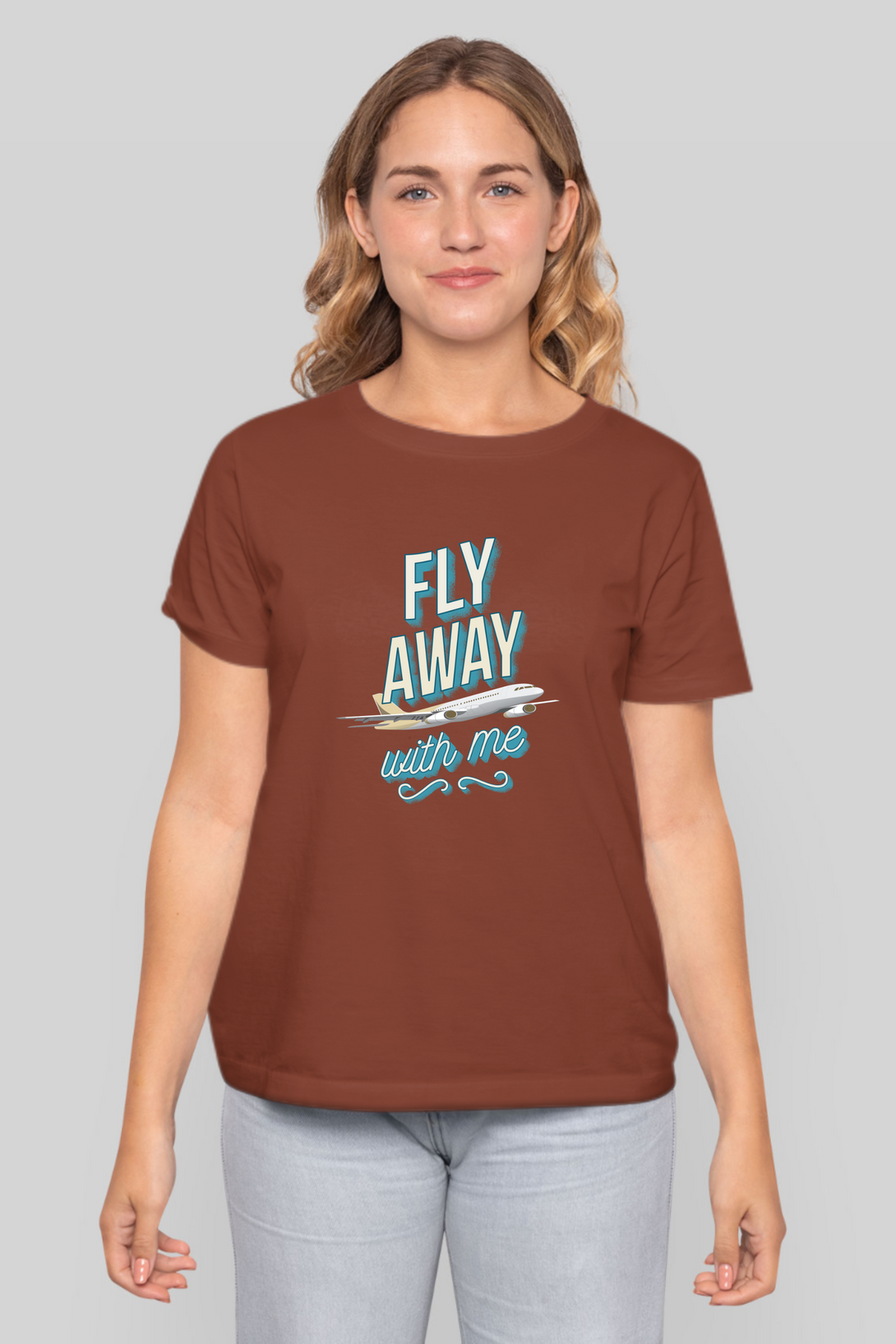 Fly Away With Me Printed T-Shirt For Women - WowWaves - 7