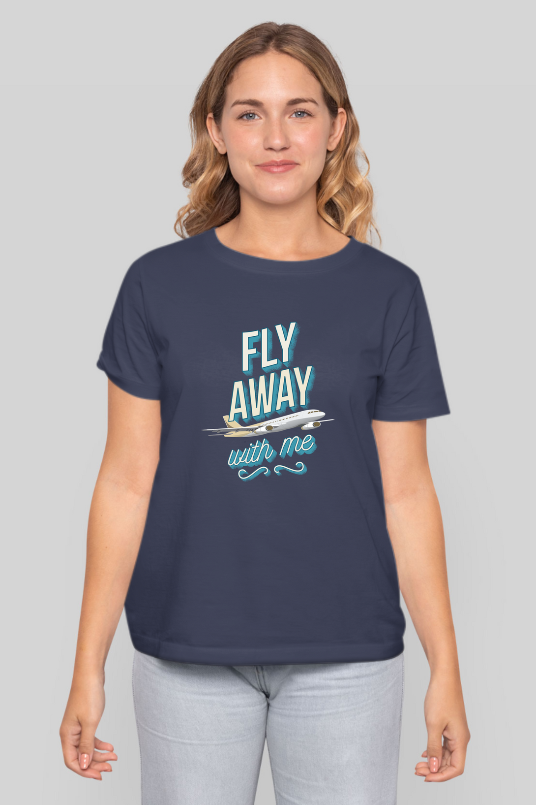 Fly Away With Me Printed T-Shirt For Women - WowWaves - 9