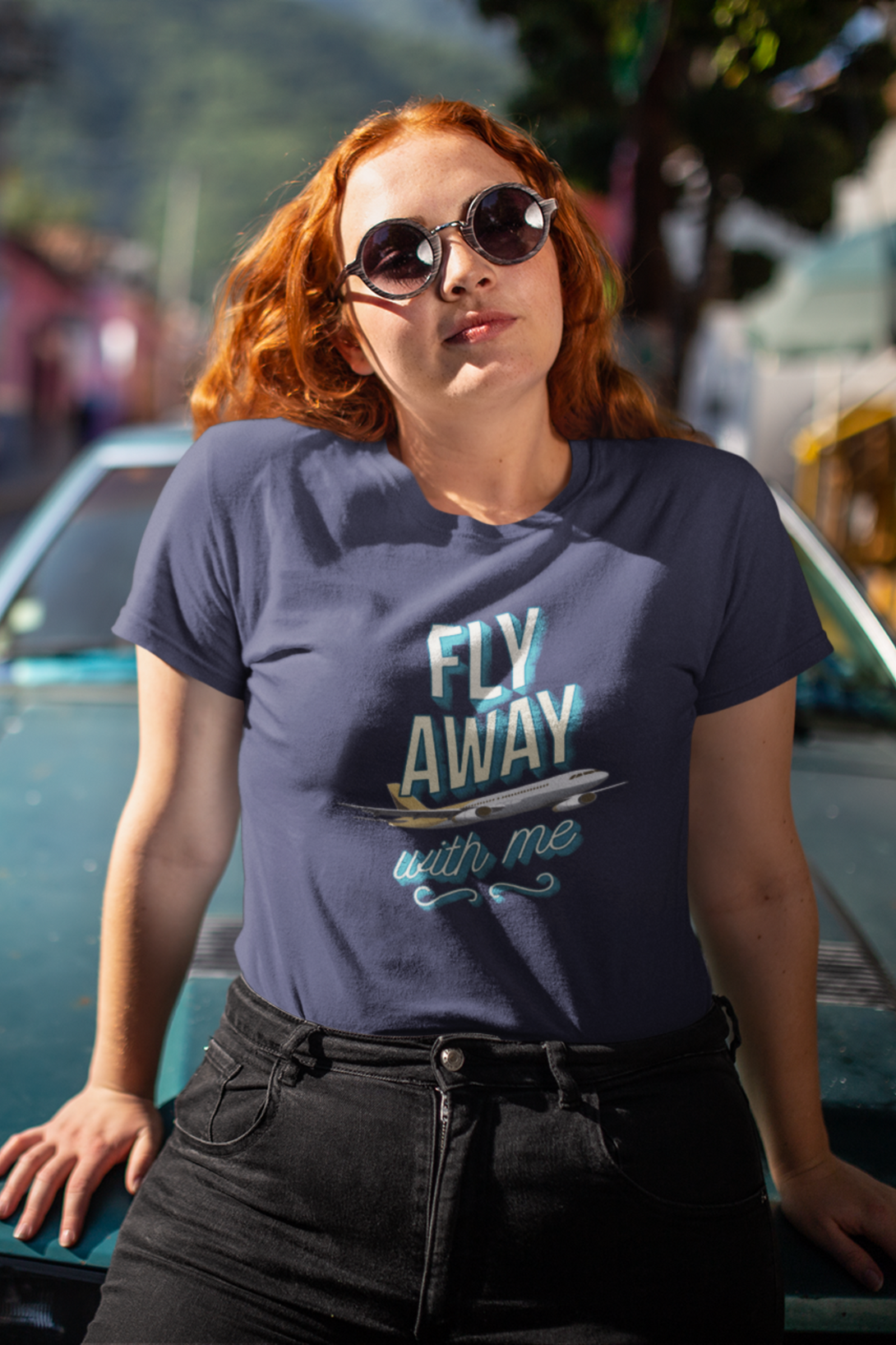 Fly Away With Me Printed T-Shirt For Women - WowWaves - 2