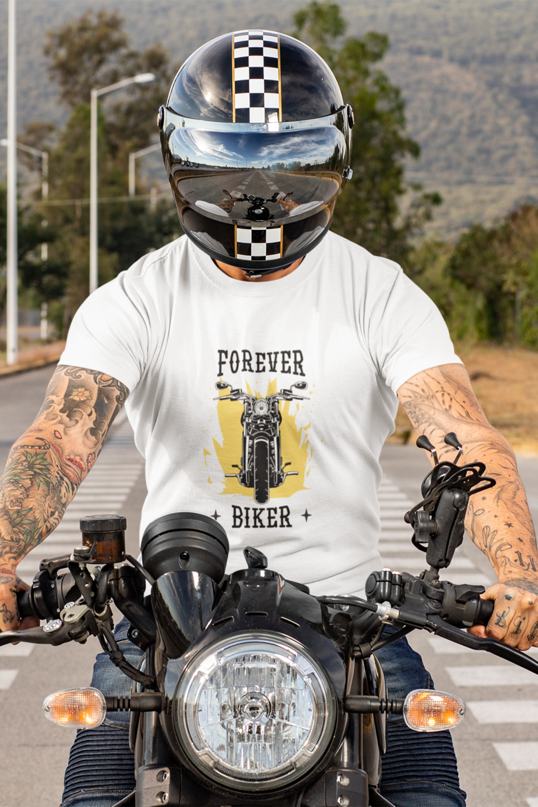 Forever Biker Printed T-Shirt For Men - WowWaves - 2