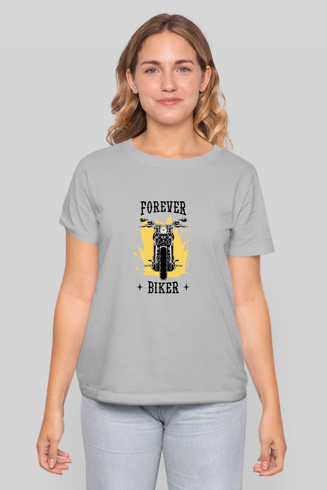 Forever Biker Printed T-Shirt For Women - WowWaves - 6