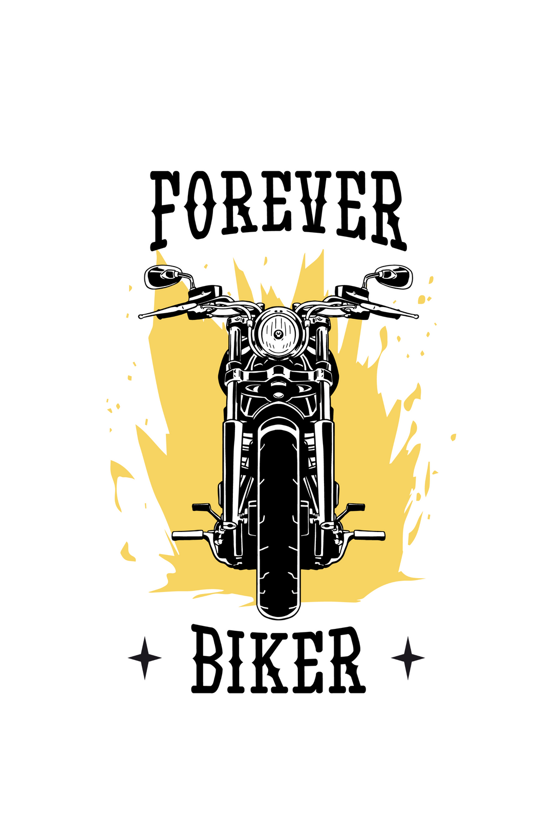Forever Biker Printed T-Shirt For Women - WowWaves - 1