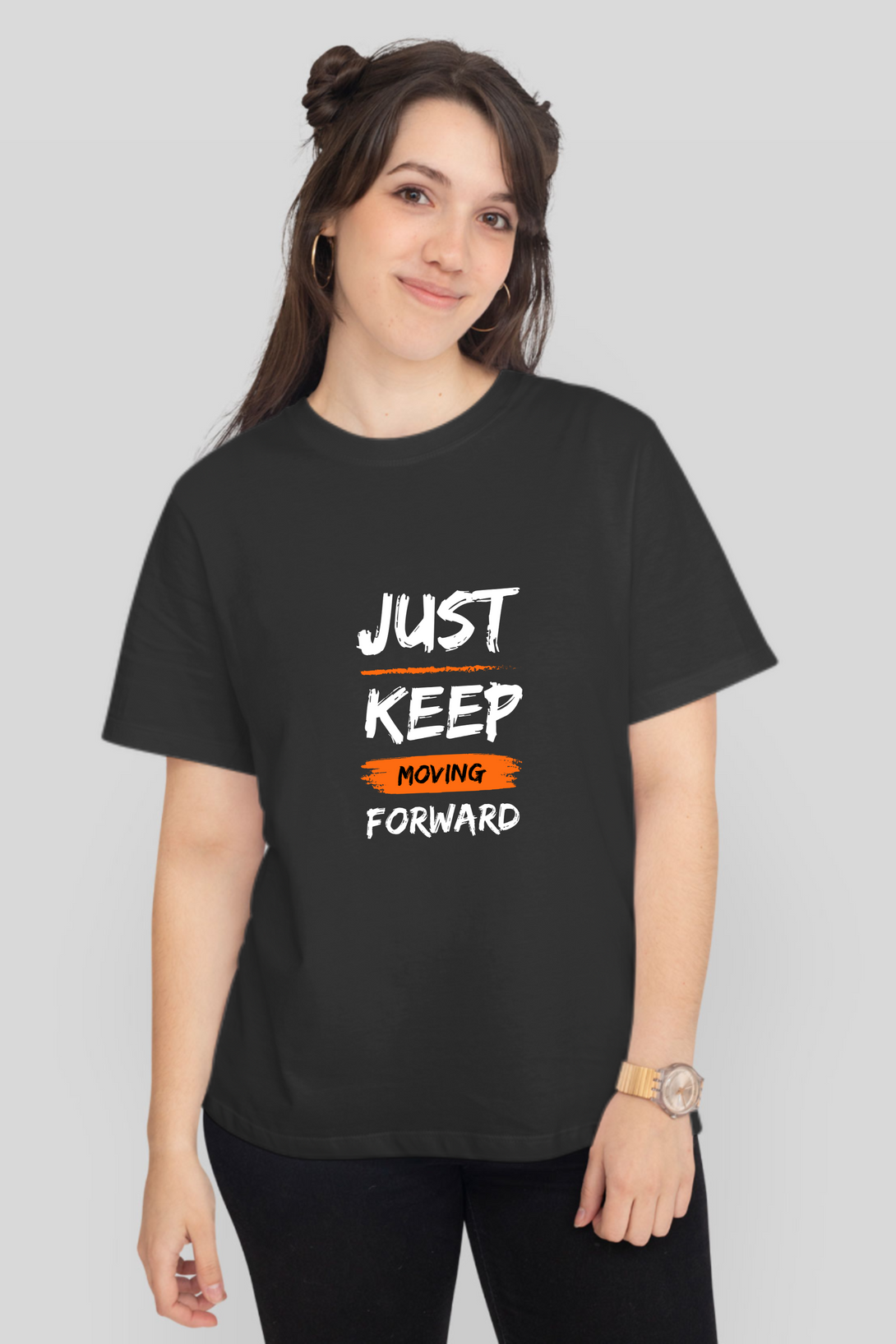 Keep Moving Forward Printed T-Shirt For Women - WowWaves - 9