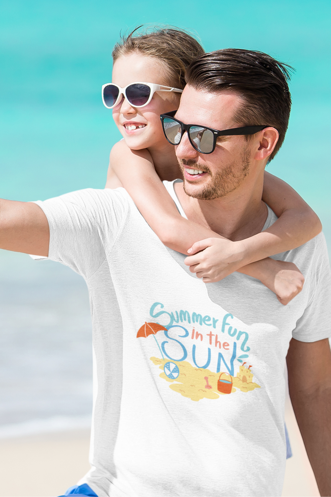 Summer Fun In The Sun White Printed T-Shirt For Men - WowWaves