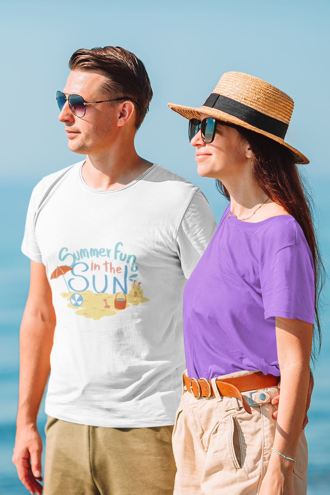 Summer Fun In The Sun White Printed T-Shirt For Men - WowWaves - 2