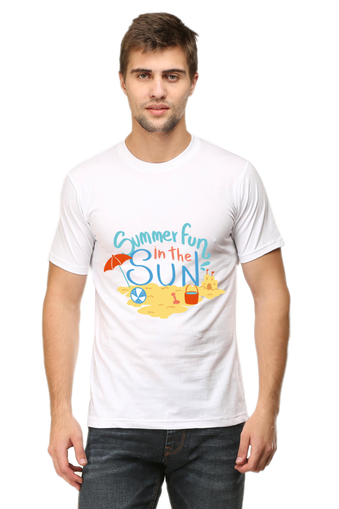 Summer Fun In The Sun White Printed T-Shirt For Men - WowWaves - 9