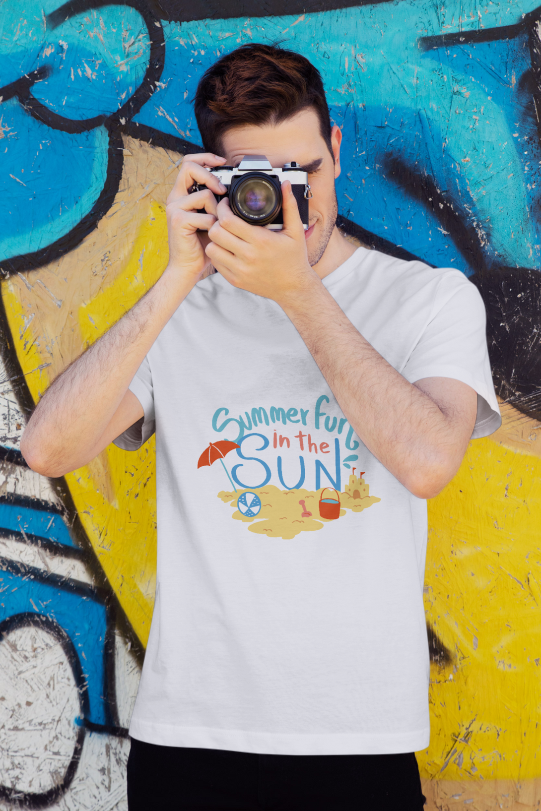 Summer Fun In The Sun White Printed T-Shirt For Men - WowWaves - 7