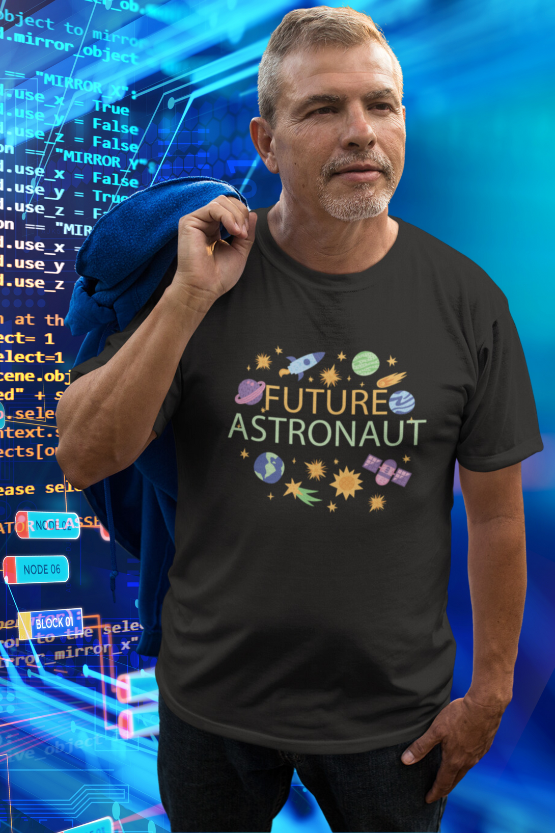 Future Astronaut Printed T-Shirt For Men - WowWaves - 2