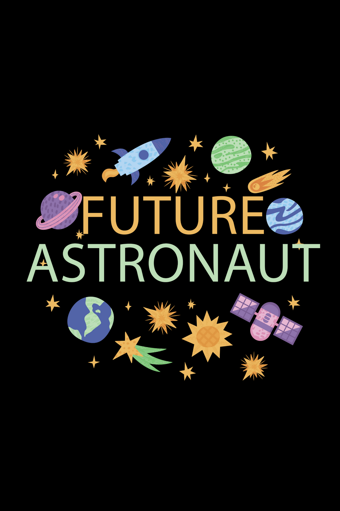 Future Astronaut Printed T-Shirt For Men - WowWaves - 1