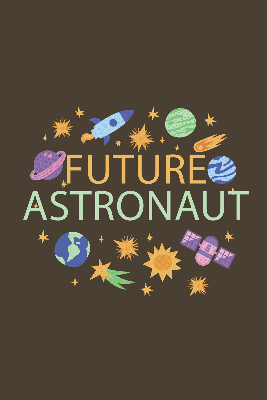 Future Astronaut Printed T-Shirt For Women - WowWaves - 1