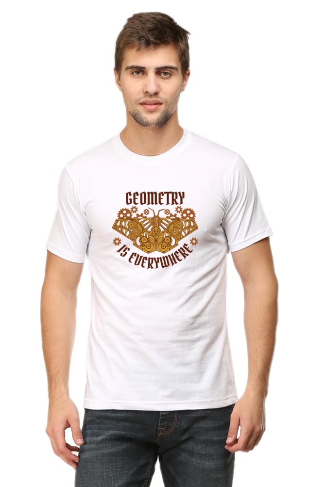 Geometry Moth Printed T-Shirt For Men - WowWaves - 10